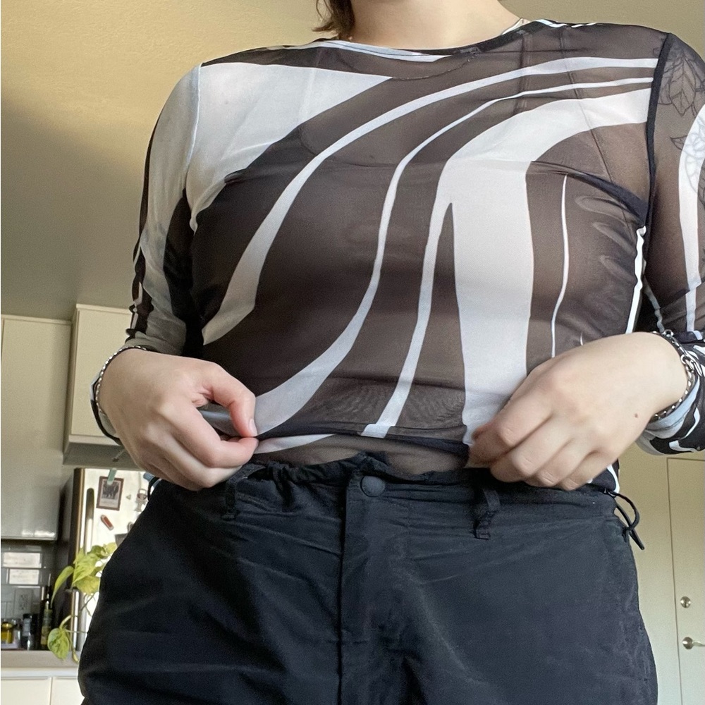 ASOS Design Mesh Swirl Bodysuit